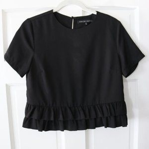Black Cropped Blouse